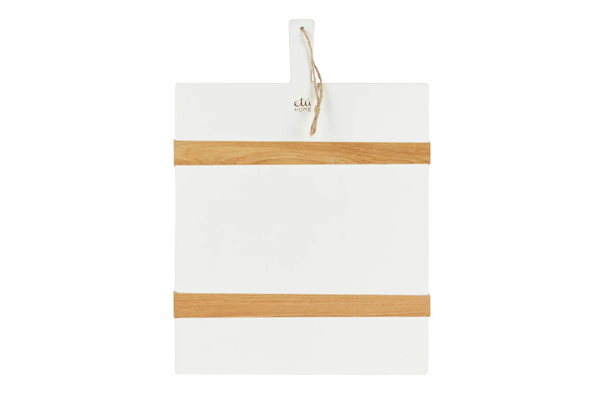 White Rectangle Mod Charcuterie Board, Medium