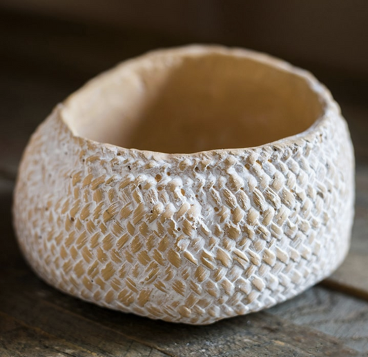 Cement Weaving Pattern Plants Container or Planter - Small