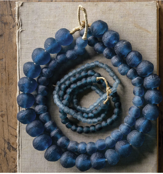 Recycled Glass Beads - Blue