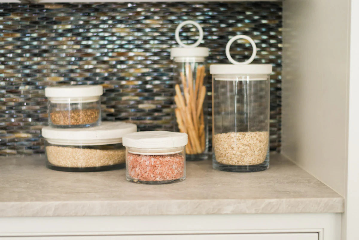 Bianca Iron Top Canister, Medium
