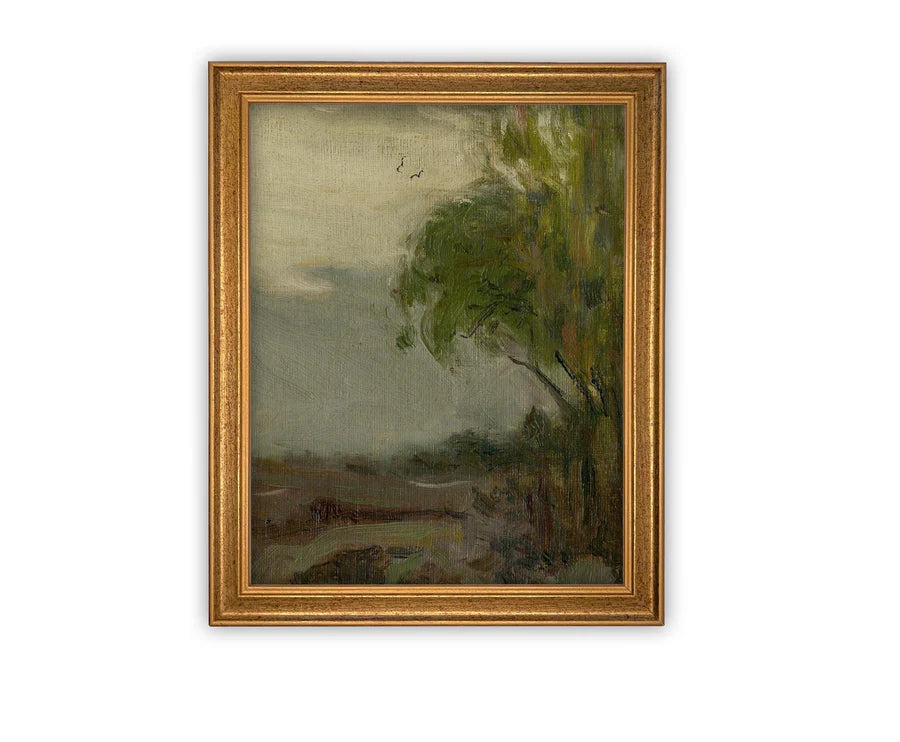 Vintage Framed Canvas Art #LAN-256