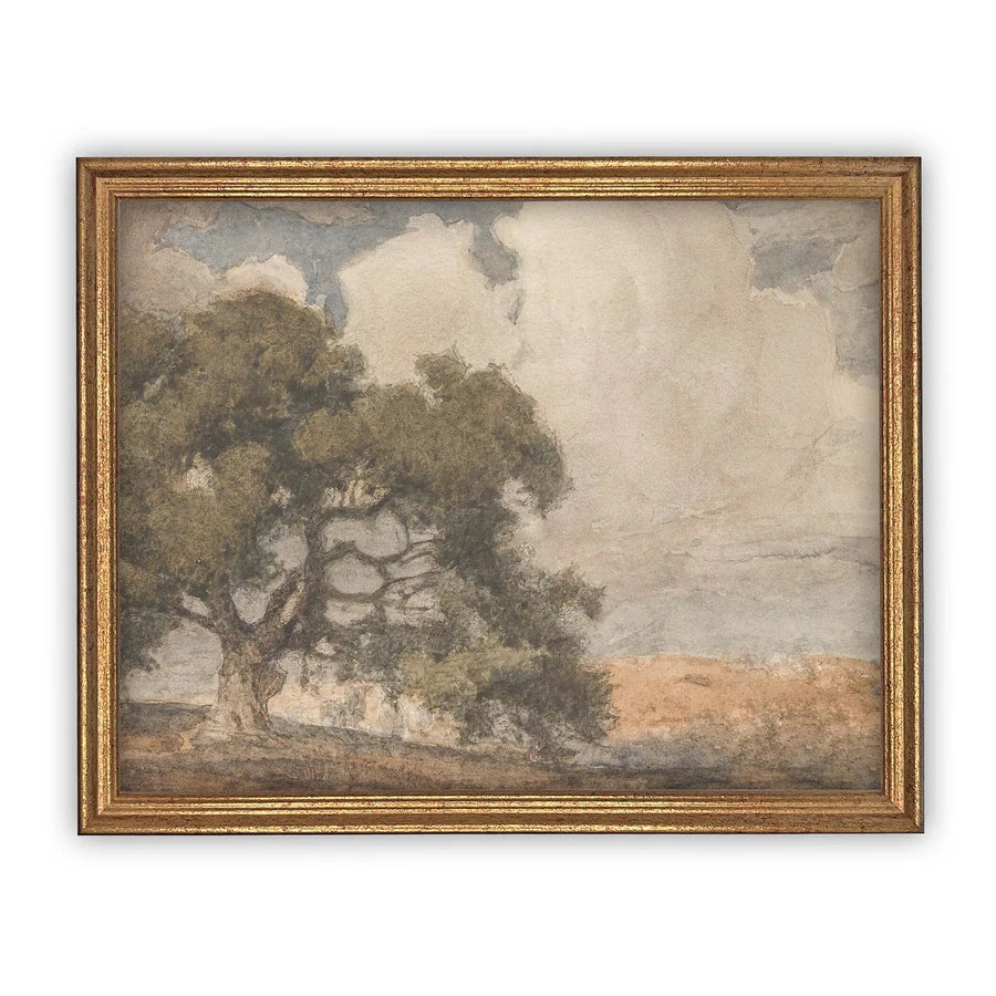 Vintage Framed Canvas Art #LAN-201