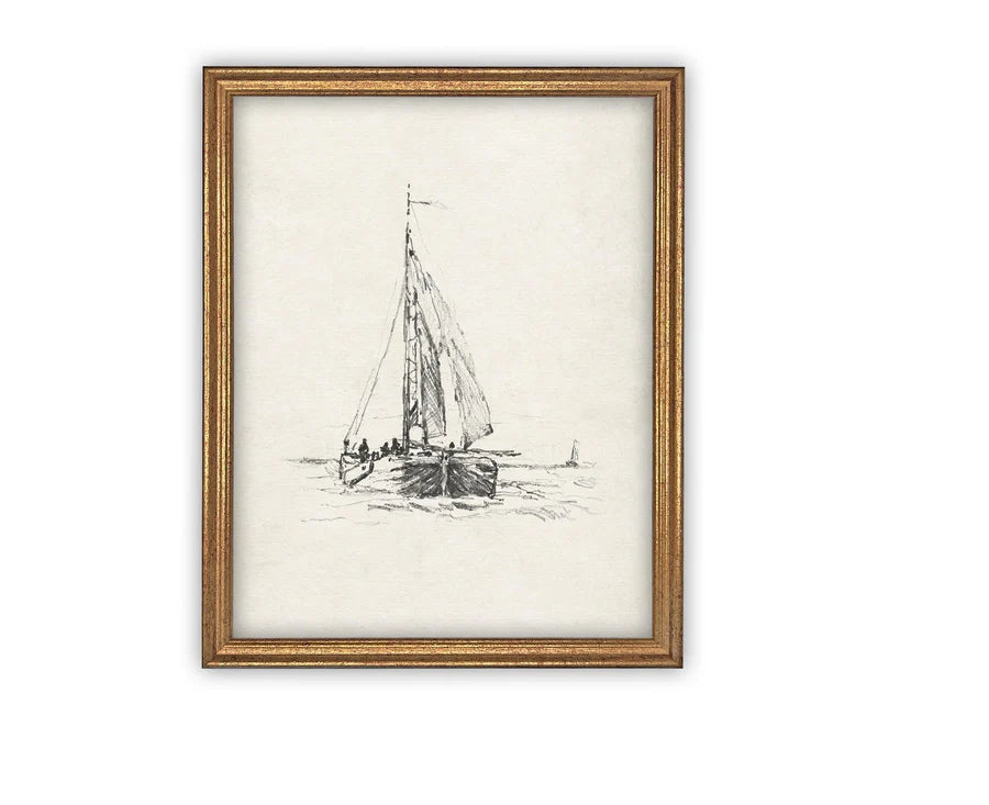 Vintage Framed Canvas Art #COAS-143