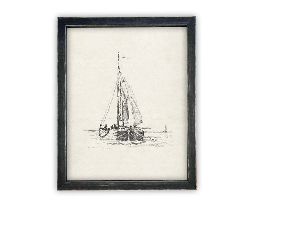 Vintage Framed Canvas Art #COAS-143