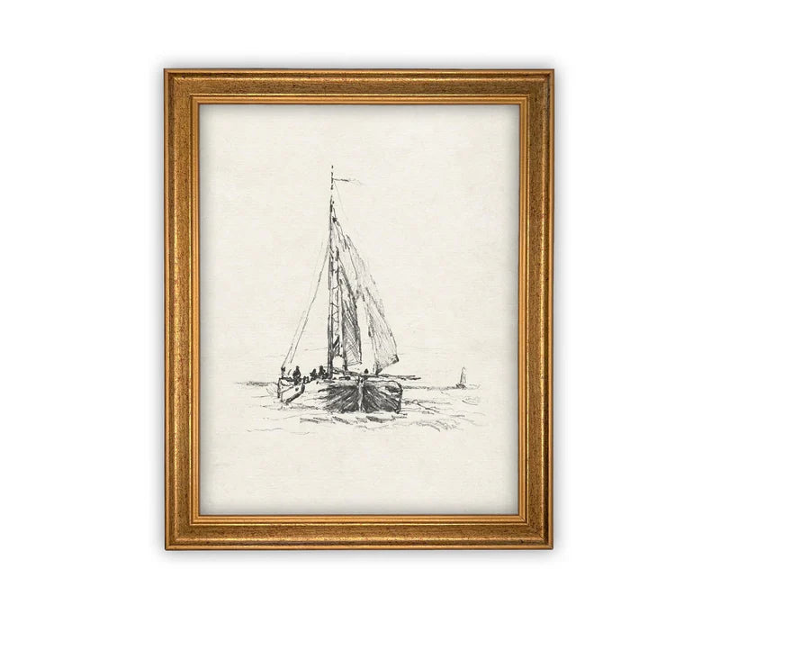 Vintage Framed Canvas Art #COAS-143