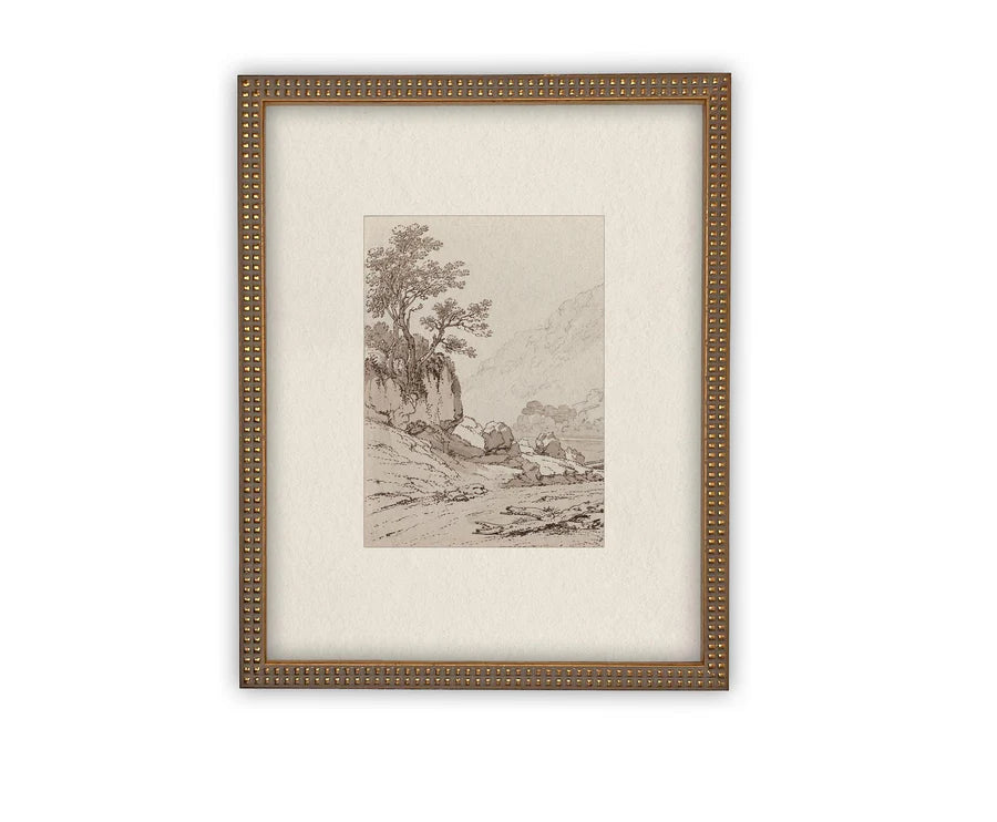 Vintage Framed Canvas Art #LAN-248