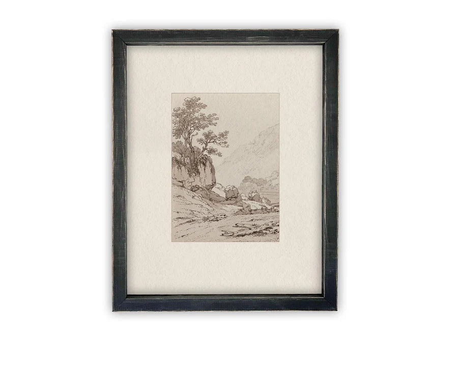 Vintage Framed Canvas Art #LAN-248