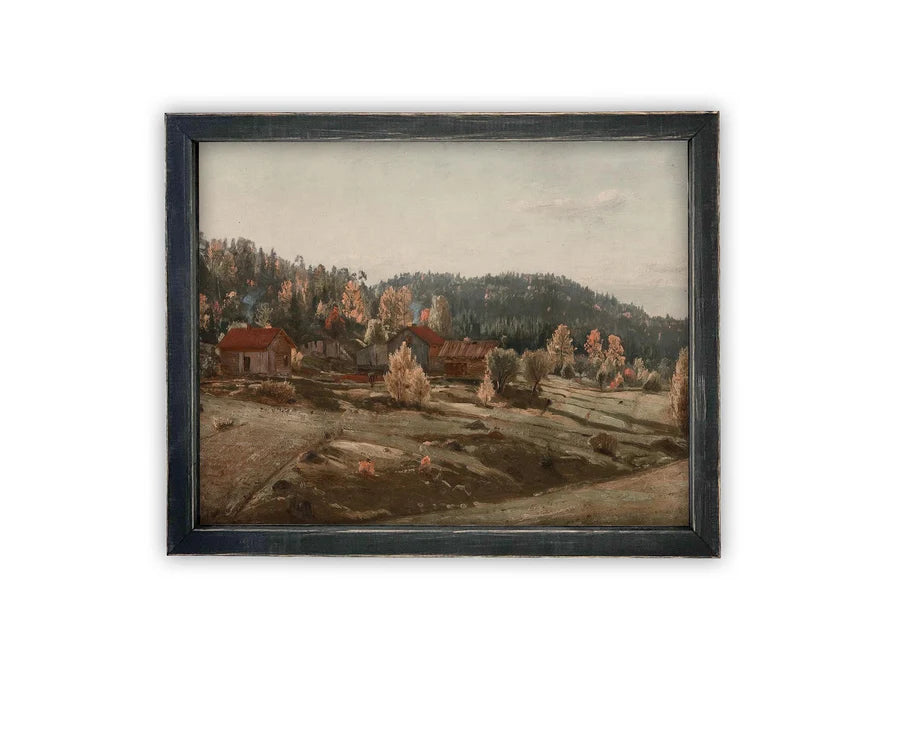 Vintage Framed Canvas Art #LAN-252