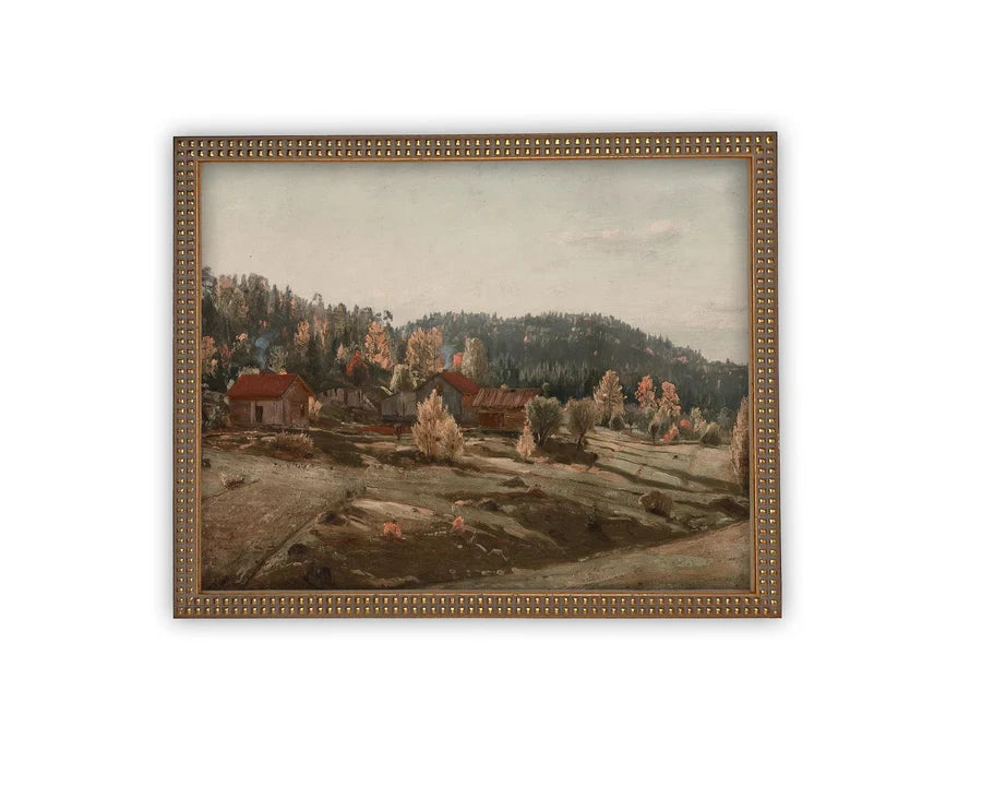 Vintage Framed Canvas Art #LAN-252