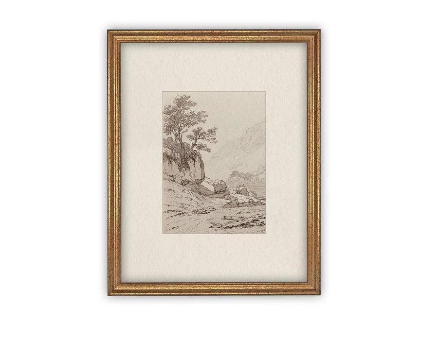 Vintage Framed Canvas Art #LAN-248