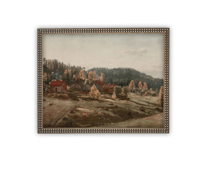 Vintage Framed Canvas Art #LAN-252