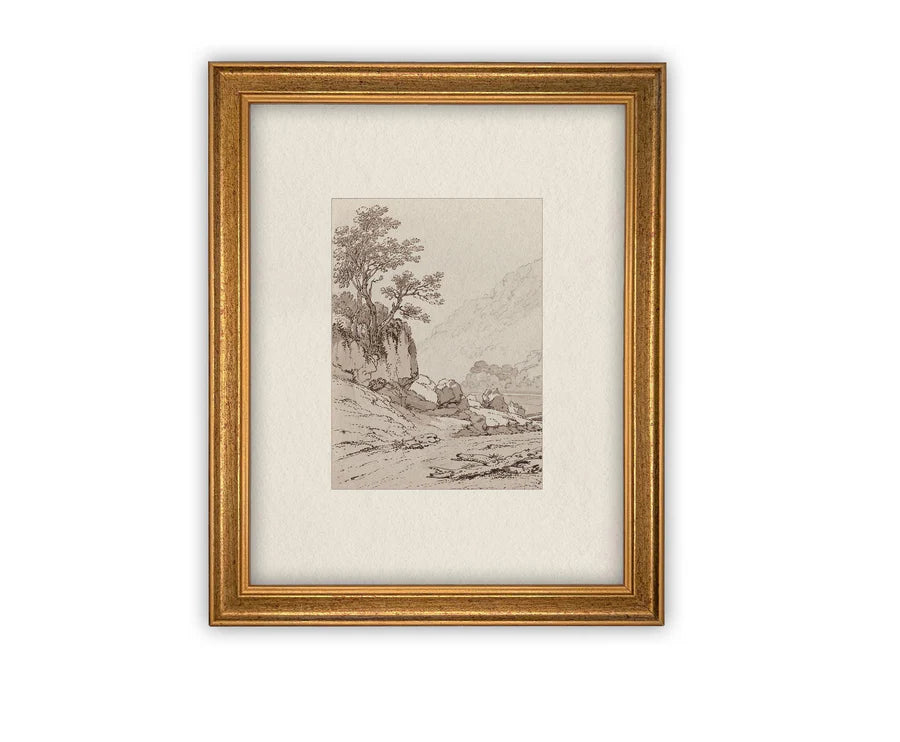 Vintage Framed Canvas Art #LAN-248