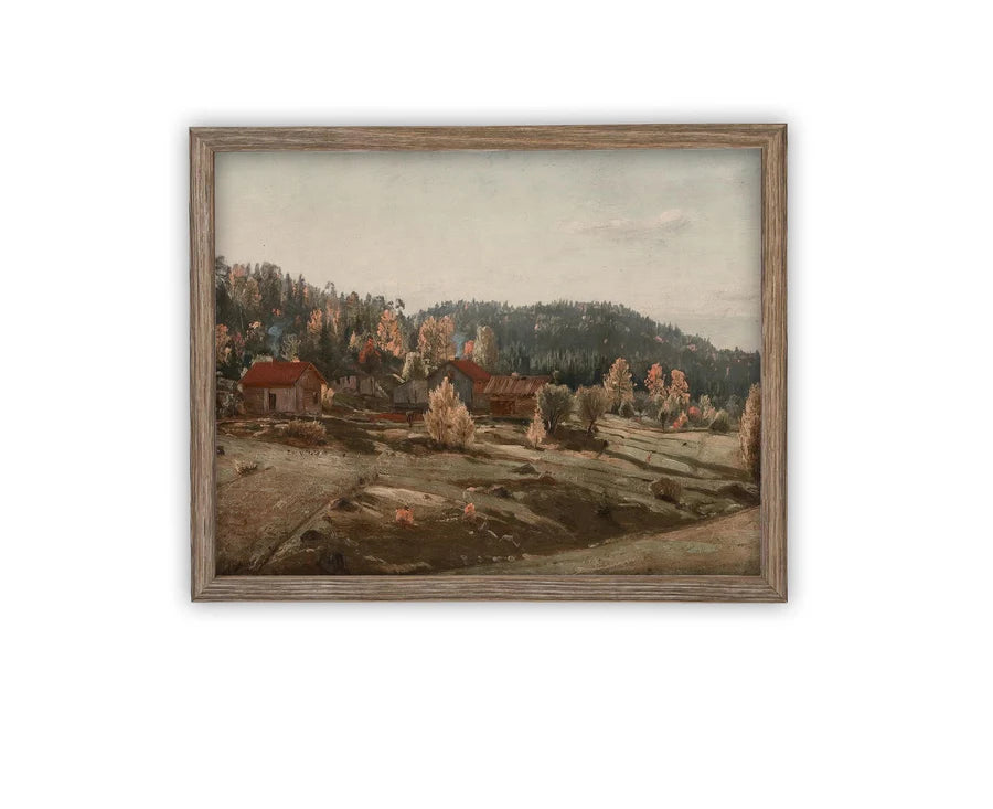 Vintage Framed Canvas Art #LAN-252